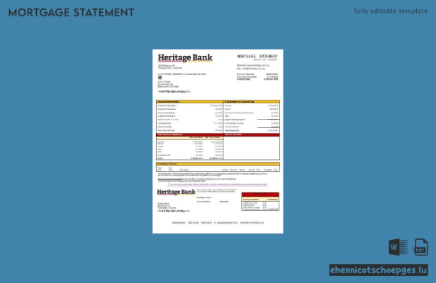 Beispiel für einen Hypothekenantrag der Heritage Bank Australia